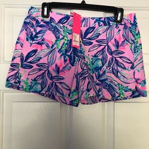 NWT Lilly Pulitzer Ocean View Short Lilac Rose Just A Little Jelly